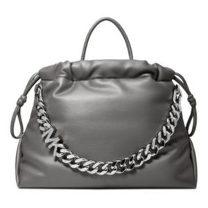 MICHAEL Michael Kors Bag Lina Logo Grey Faux Leather Tote